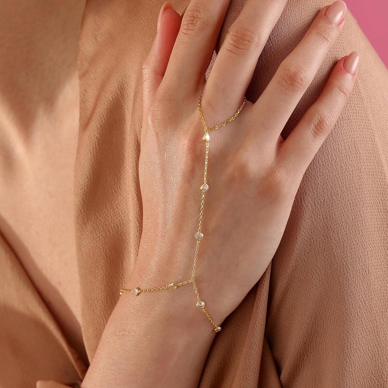 MBW Gold Bracelets for Women Trendy, Dainty 14K Gold Plated Bracelet Stack Beaded Chain Bracelet Set Thin Small Cute Paperclip Bracelets Fashion Waterproof Jewelry Gift Gold Accessories for Women - Image 3